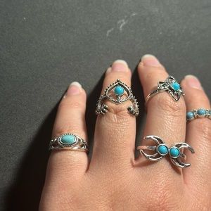 Turquoise ring set